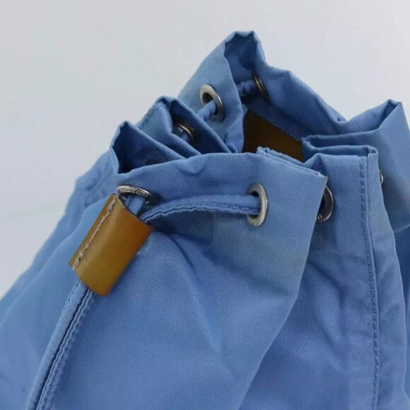 PRADA Drawstring Pouch Nylon Light Blue - Picture 7 of 14